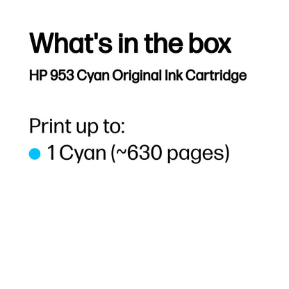 HP 953 Cyan Original Ink Cartridge