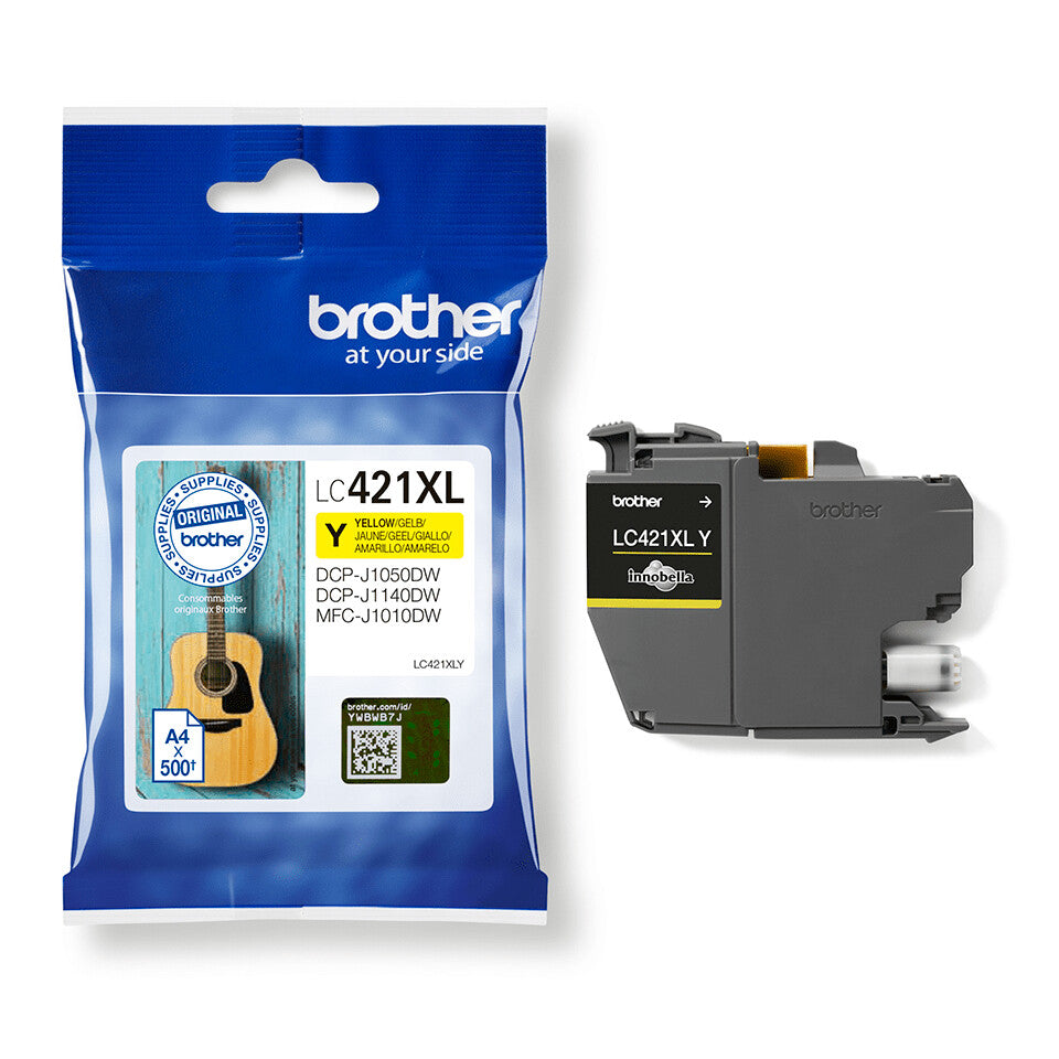 Brother LC-421XLY ink cartridge 1 pc(s) Original High (XL) Yield Yellow