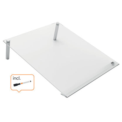Nobo Transparent Acrylic Mini Whiteboard Slanted Desktop Writing Pad A4