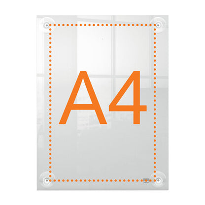 Nobo Premium Plus A4 Clear Acrylic Wall Mounted Repositionable Poster Frame
