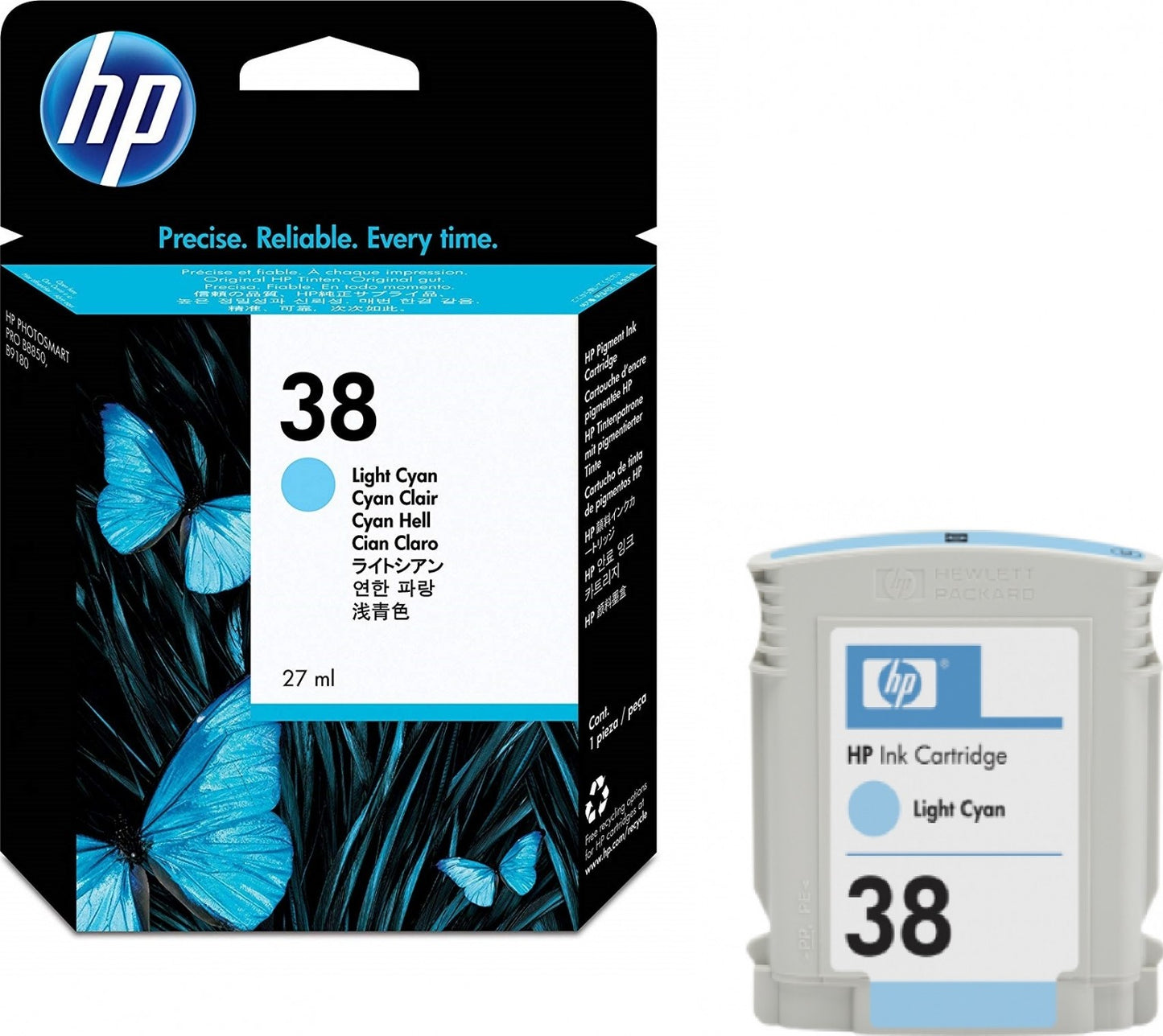 HP 38 ink cartridge 1 pc(s) Original Standard Yield Light Cyan