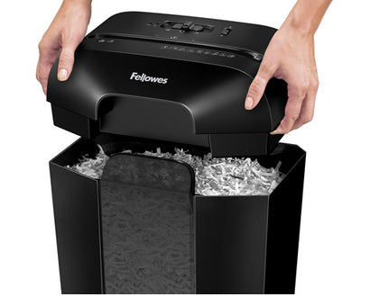 Fellowes LX Series Paper Shredder LX50 9 Sheet Cross Cut Shredder with 17 Litre Bin High Security P4 Black