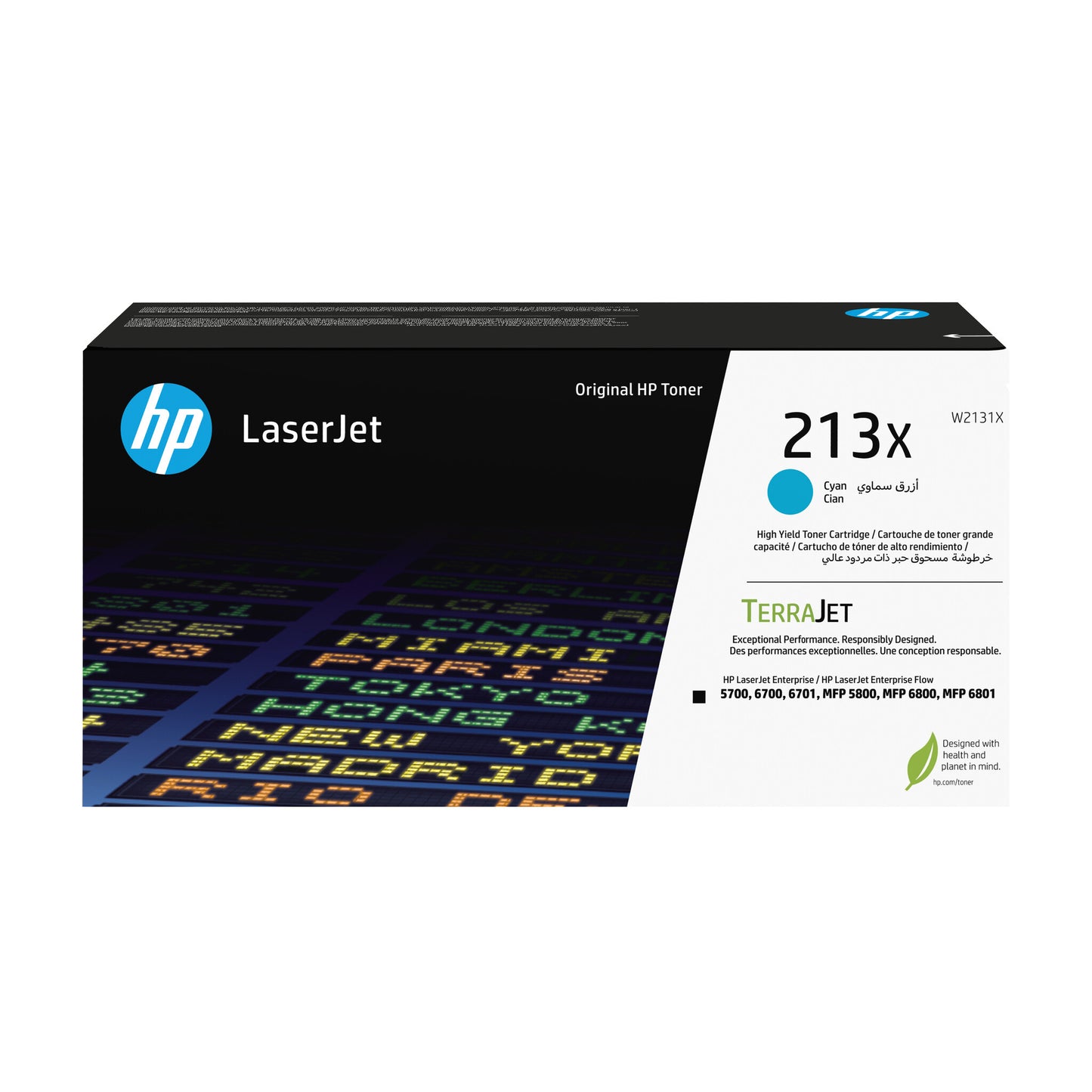HP 213X High Yield Cyan Original LaserJet Toner Cartridge