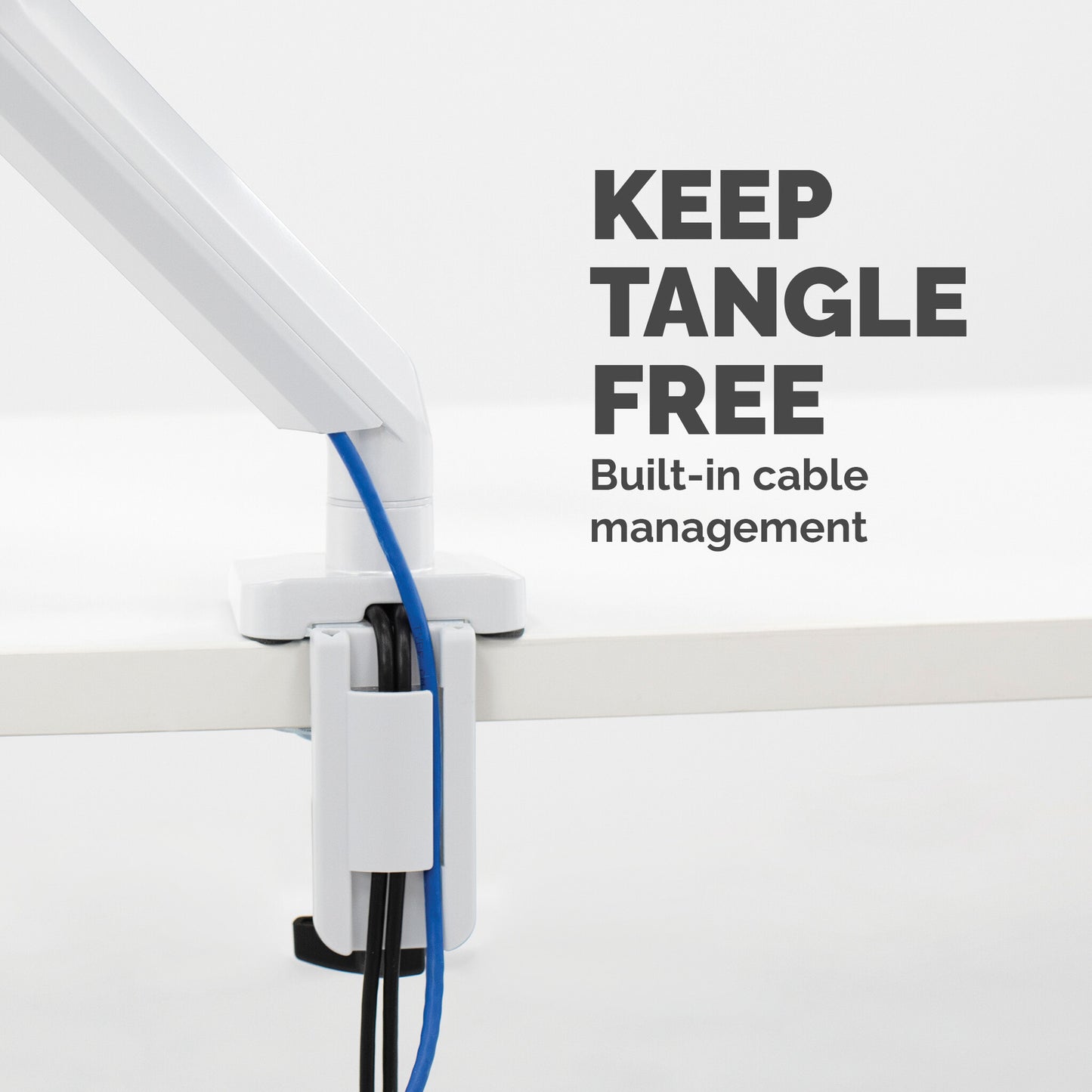 Fellowes Platinum Series Monitor Arm - Monitor Mount for 8KG 40 Inch Screens - Adjustable Monitor Desk Mount - Tilt 45° Pan 180° Swivel 360° Rotation 360°, VESA 75 x 75/100 x 100 - White