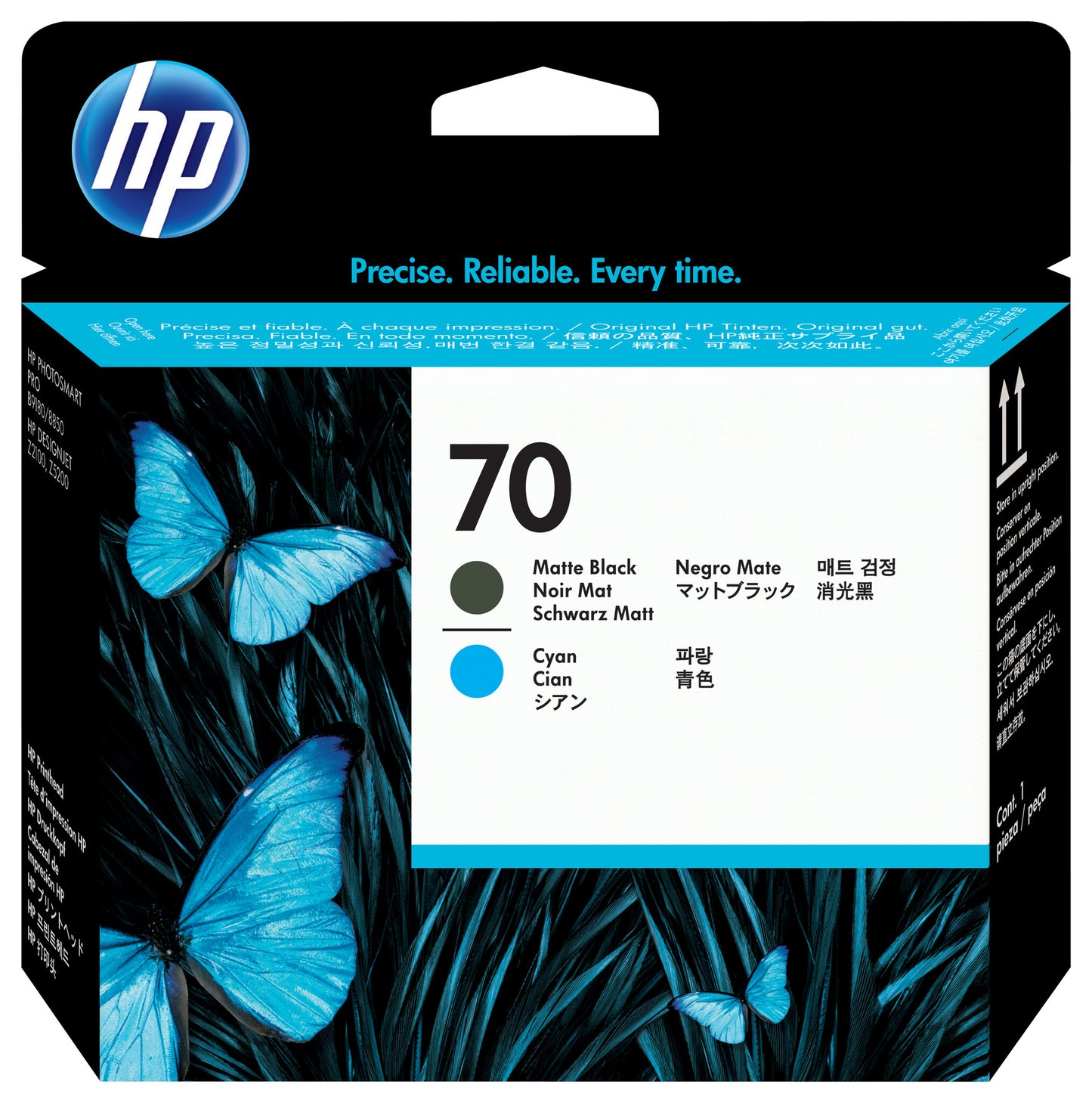 HP 70 Matte Black and Cyan DesignJet Printhead