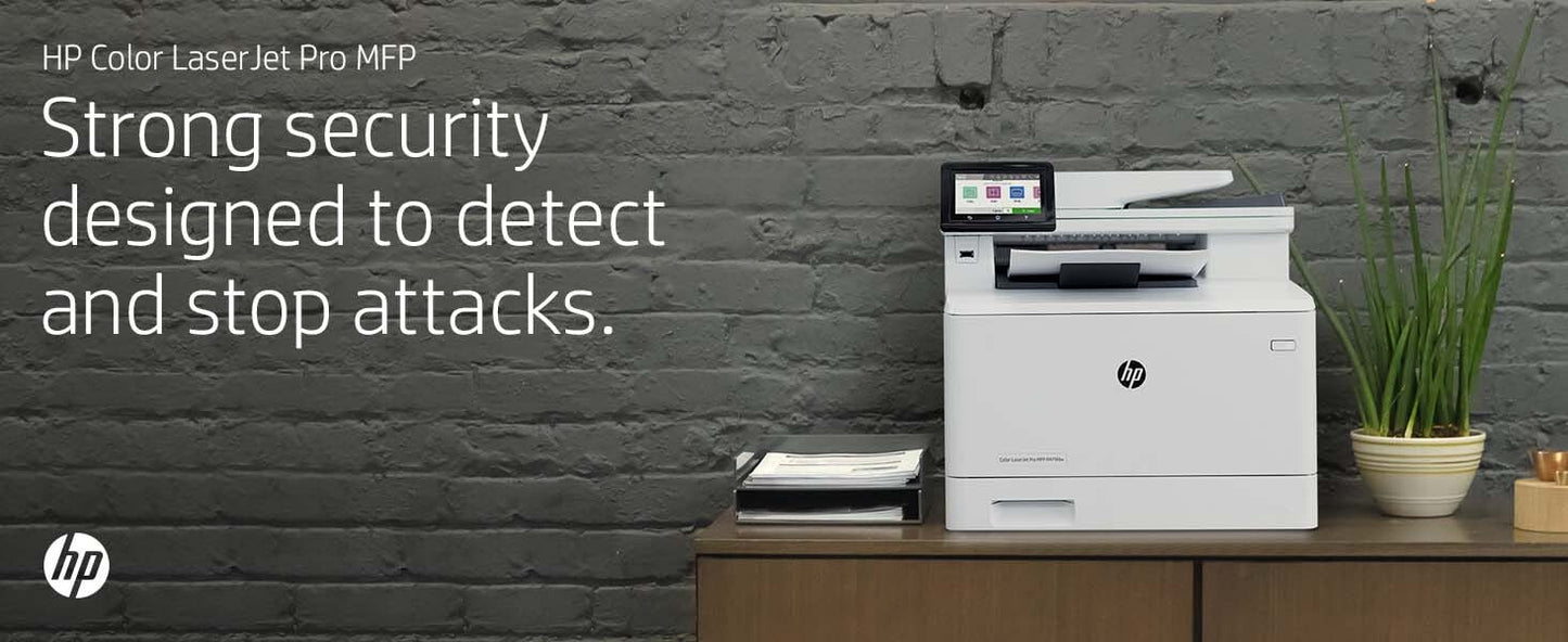 HP Color LaserJet Pro MFP M479fnw, Print, copy, scan, fax, email, Scan to email/PDF; 50-sheet uncurled ADF