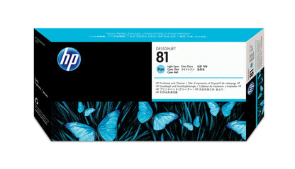 HP 81 Light Cyan DesignJet Dye Printhead and Printhead Cleaner