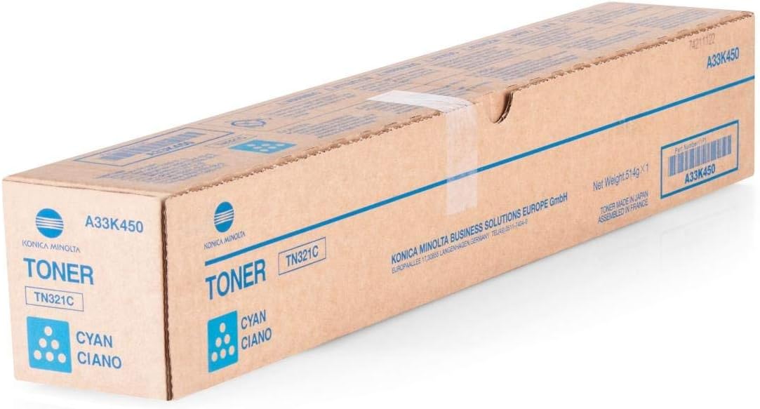 THS CYAN TONER - A33K450 FOR BIZHUB C224,364,INEO+ & MF