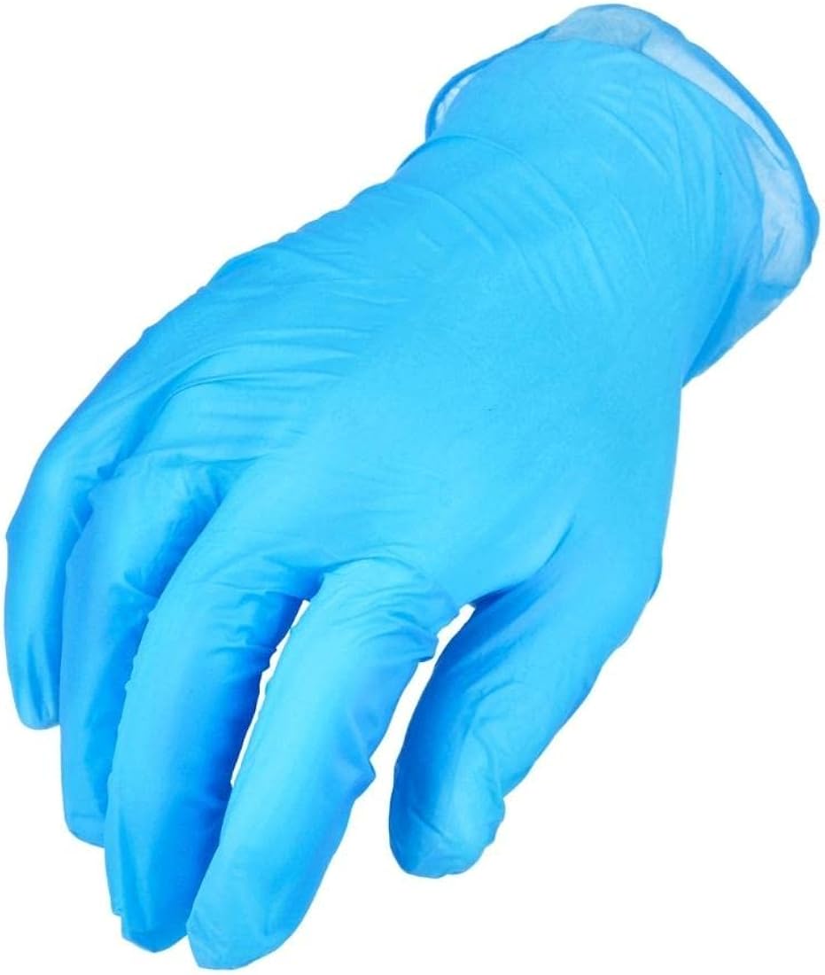 BLUE POWDERED VINYL GLOVE LARGE, CLE8585