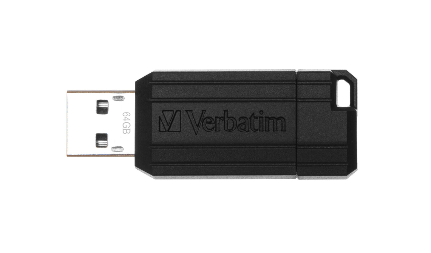 Verbatim PinStripe - USB Drive 64 GB - Black