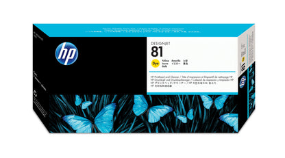 HP 81 Yellow DesignJet Dye Printhead and Printhead Cleaner