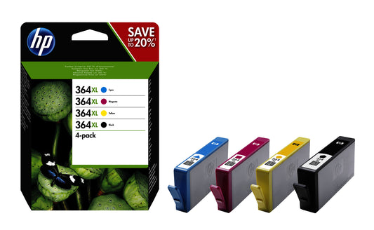 HP 364XL 4-pack High Yield Black/Cyan/Magenta/Yellow Original Ink Cartridges