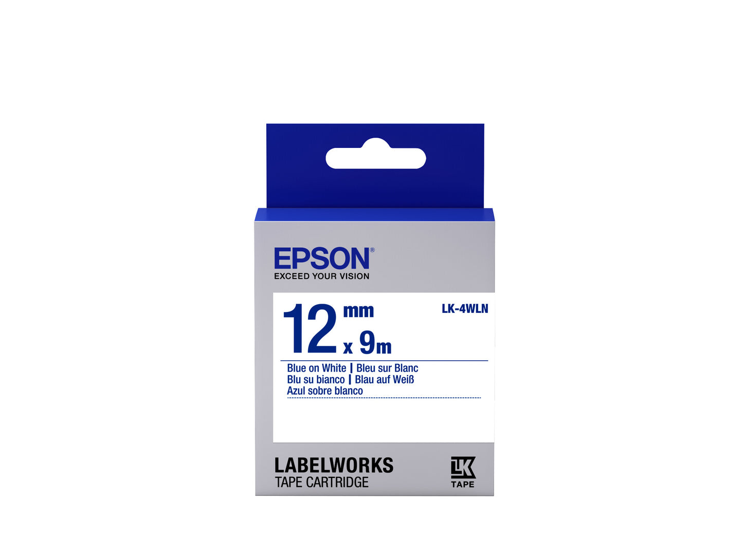 Epson Label Cartridge Standard LK-4WLN Blue/White 12mm (9m)