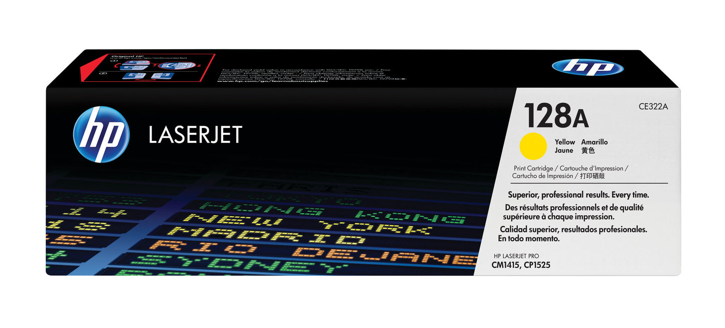 HP 128A Yellow Original LaserJet Toner Cartridge