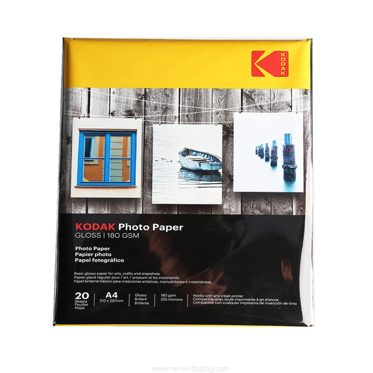 KODAK PHOTO GLOSS PAPER A4 180GSM (20 PACK), 5740-512