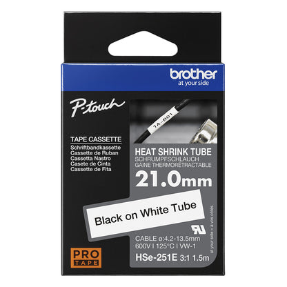 Brother HSE-251E label-making tape Black on white