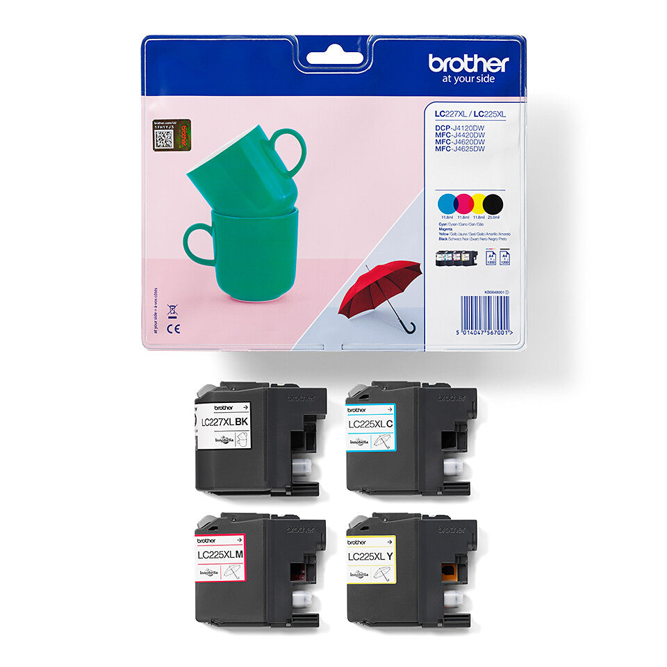 Brother LC-227XLVALBP ink cartridge 4 pc(s) Original Black, Cyan, Magenta, Yellow