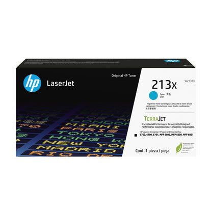 HP 213X High Yield Cyan Original LaserJet Toner Cartridge