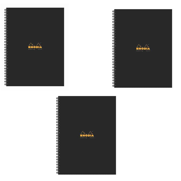 Rhodia Meeting A4 Book Wirebound Hardback Black 160 Pages (Pack of 3) 119238C