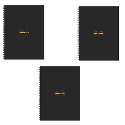 Rhodia Meeting A4 Book Wirebound Hardback Black 160 Pages (Pack of 3) 119238C