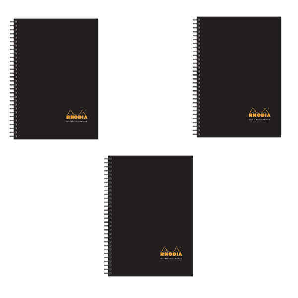 Rhodia Black A5 Wirebound Business Book (Pack of 3) 119233C