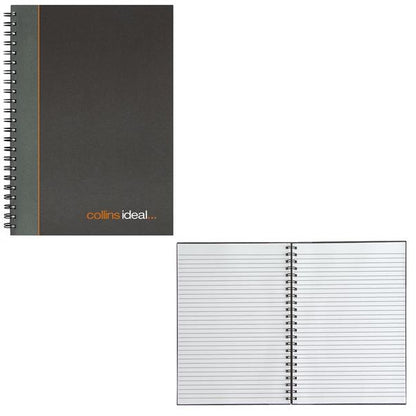 Collins Ideal Feint Ruled Wirebound Notebook A4 6428W BLACK