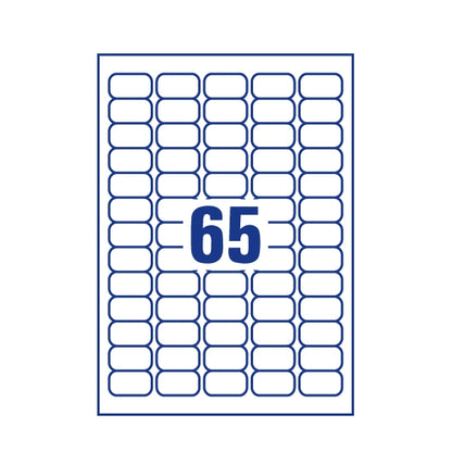 Avery Inkj Mini Label 38.1x21.2 65 P/Sheet Wht (Pack of 1625) J8651-25