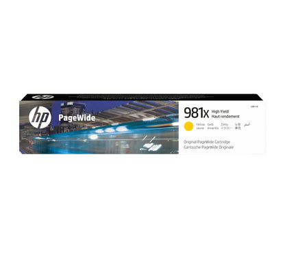 HP 981X High Yield Yellow Original PageWide Cartridge