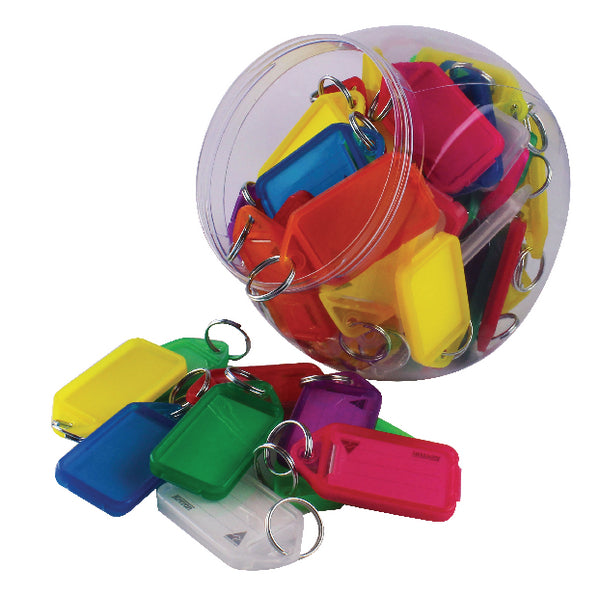 Kevron Plastic Clicktag Key Tag Large Assorted Tub (Pack of 70) ID30AC70