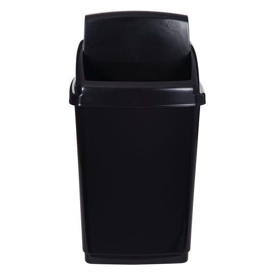 2Work Swing Top Bin 50 Litre Capacity Black 2W810012