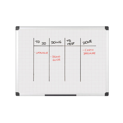 Bi-Office Maya Magnetic Whiteboard Gridded 900x600mm MA0347170