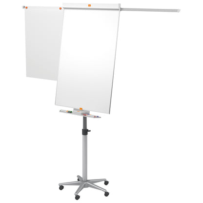 Nobo Impression Pro Mobile Steel Magnetic Whiteboard Easel with Extended Display Arms