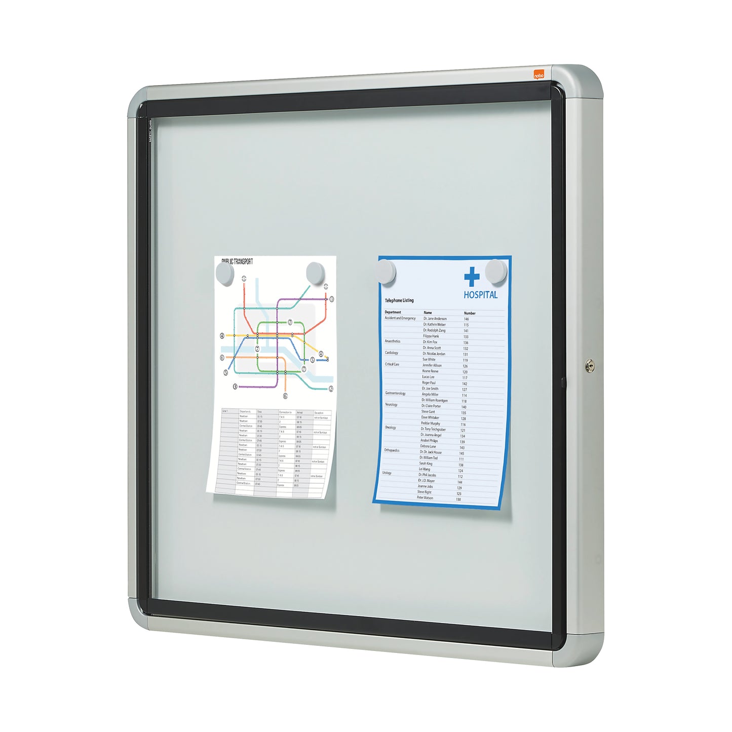 Nobo Premium Plus Outdoor Magnetic Lockable Notice Board 6xA4
