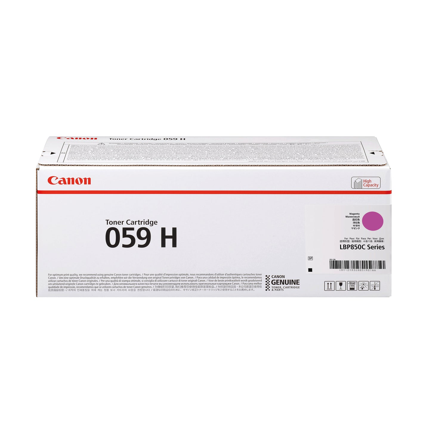 Canon 059H Toner Cartridge High Yield Magenta 3625C001