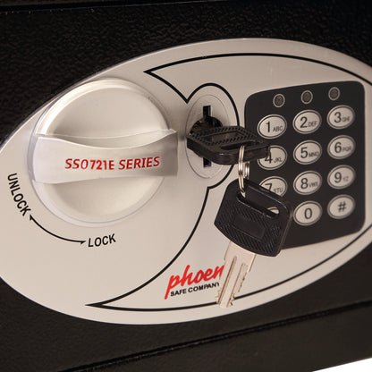 Phoenix Black Compact Home and Office Security Safe Size 1 Electric Lock SS0721E