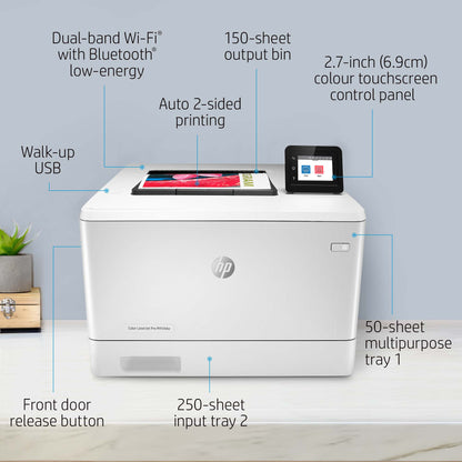 HP LaserJet Pro M454dw Wireless Color Printer, Duplex