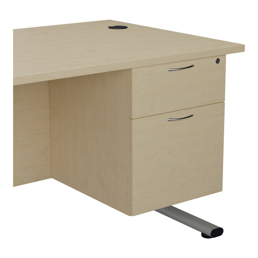 Jemini 2 Drawer Fixed Pedestal 404x655x495mmMaple KF74414