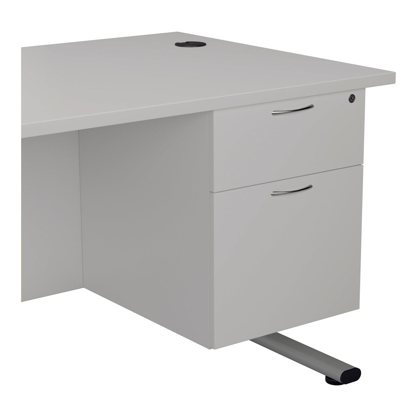 Jemini 2 Drawer Fixed Pedestal 404x655x495mm White KF74416