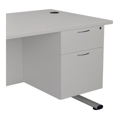 Jemini 2 Drawer Fixed Pedestal 404x655x495mm White KF74416