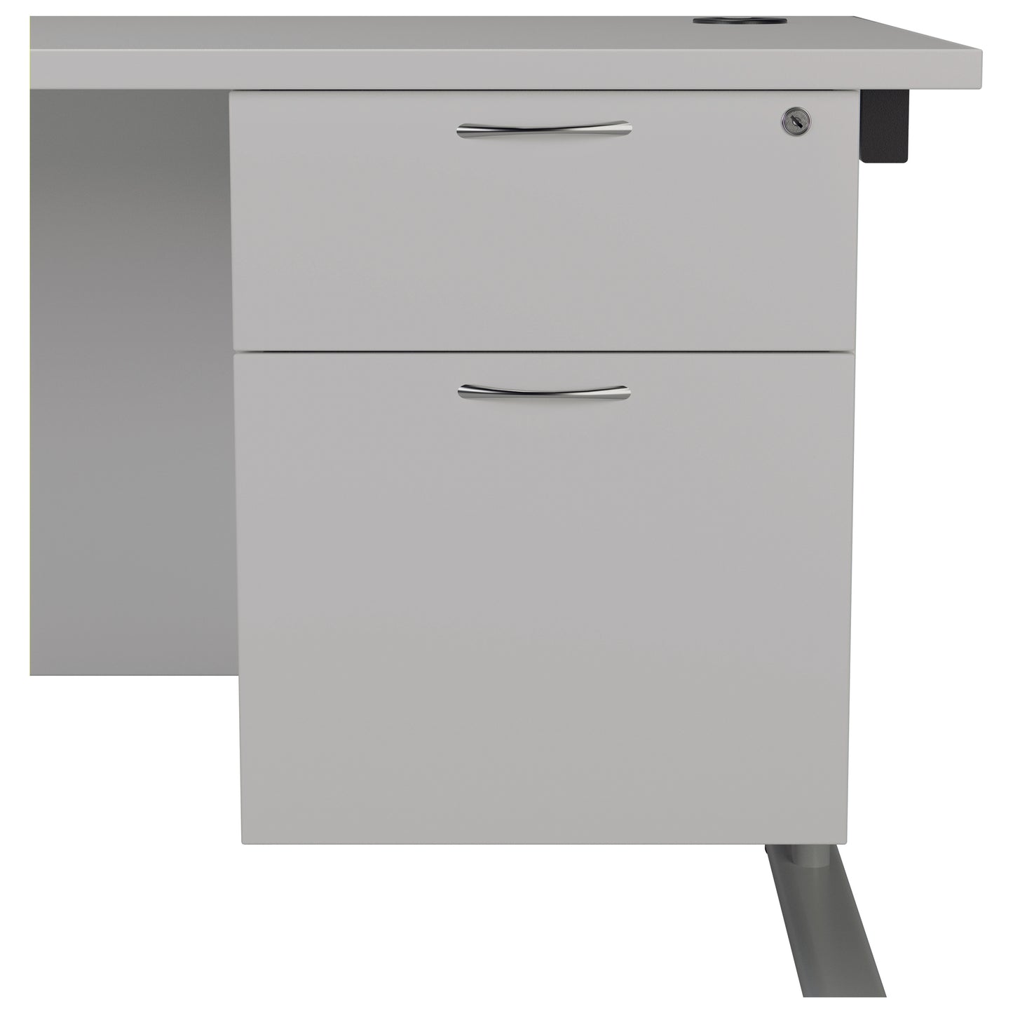 Jemini 2 Drawer Fixed Pedestal 404x655x495mm White KF74416