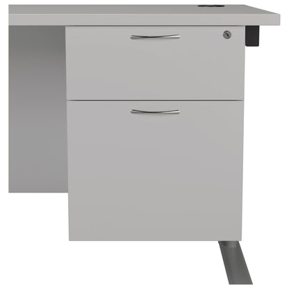 Jemini 2 Drawer Fixed Pedestal 404x655x495mm White KF74416