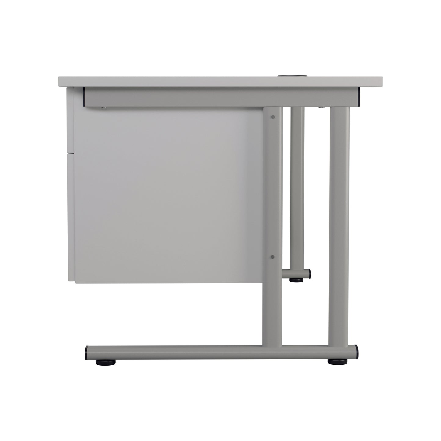 Jemini 2 Drawer Fixed Pedestal 404x655x495mm White KF74416
