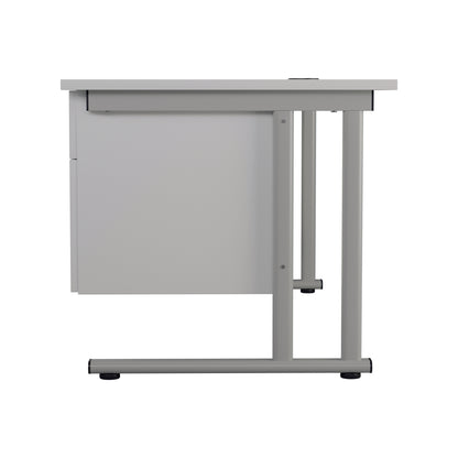 Jemini 2 Drawer Fixed Pedestal 404x655x495mm White KF74416