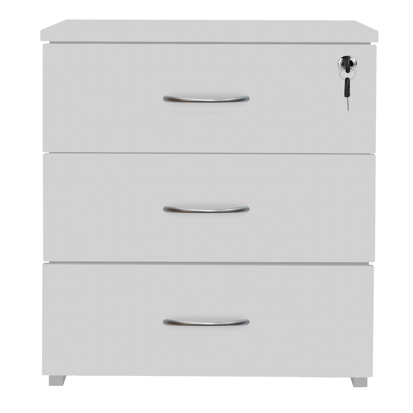 Serrion Eco 18 3 Drawer Mobile Pedestal 434x580x525mm White KF79826