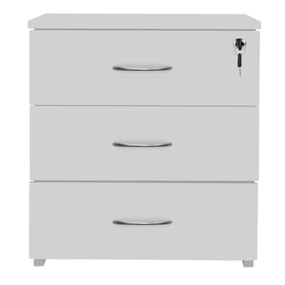 Serrion Eco 18 3 Drawer Mobile Pedestal 434x580x525mm White KF79826