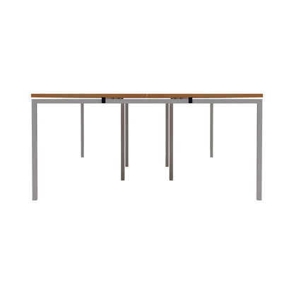 Jemini 6 Person Bench Desk 3600x1600x730mm Beech/White KF808787