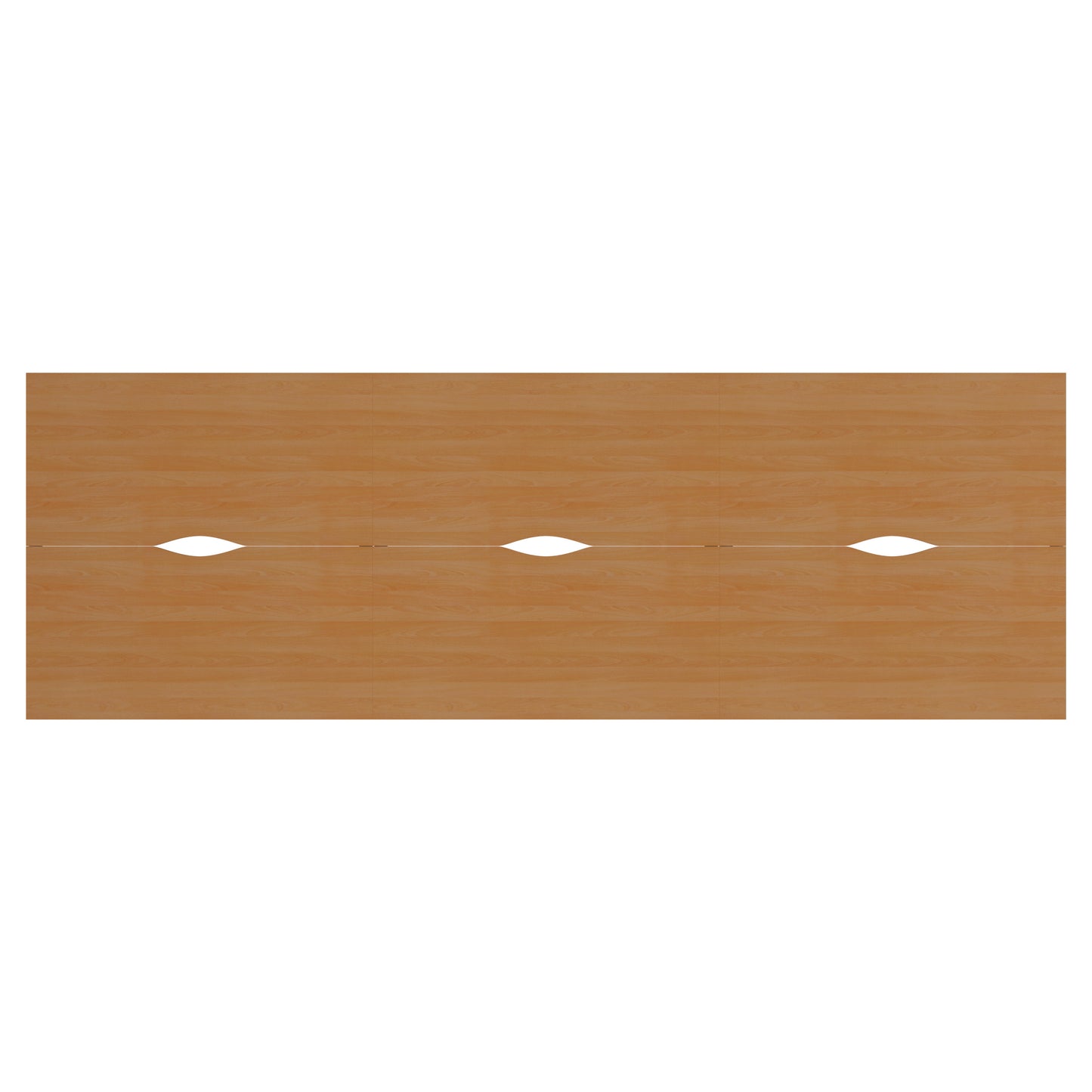 Jemini 6 Person Bench Desk 3600x1600x730mm Beech/White KF808787