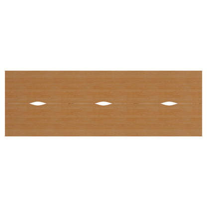 Jemini 6 Person Bench Desk 3600x1600x730mm Beech/White KF808787