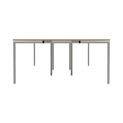 Jemini 6 Person Bench Desk 3600x1600x730mm Maple/White KF808824