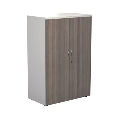 Jemini Wooden Cupboard 800x450x1200mm White/Grey Oak KF810308